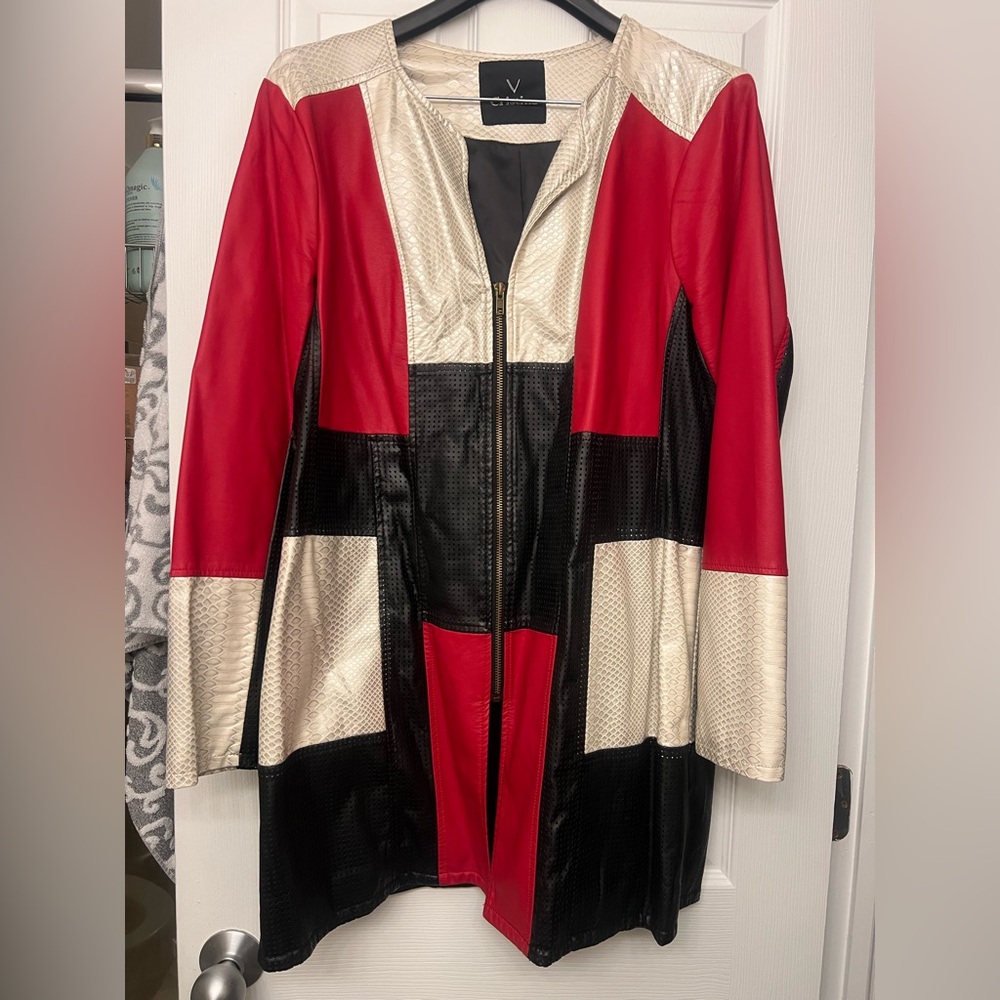 ibrant Women's Red and Black Jacket